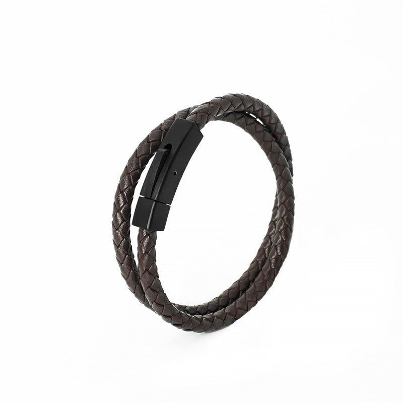 QuietEdge Leather Bracelet