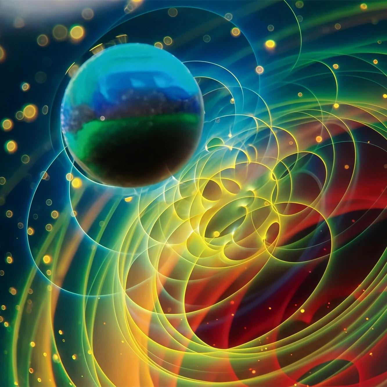 CosmoWhirl Orb — A Tiny Universe Made by Flame