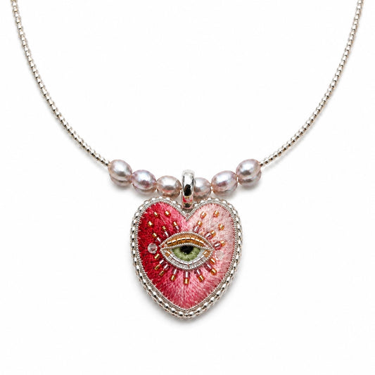 Gazeheart Embroidered Pearl Necklace