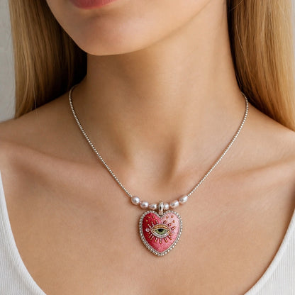 Gazeheart Embroidered Pearl Necklace