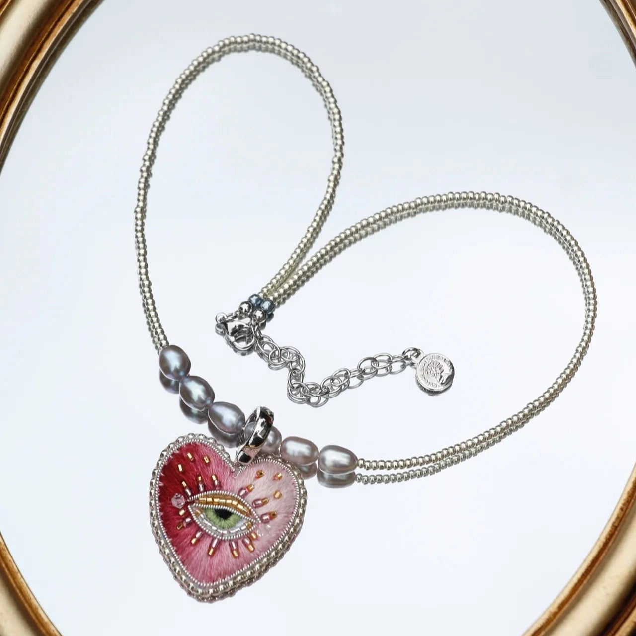 Gazeheart Embroidered Pearl Necklace