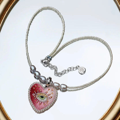 Gazeheart Embroidered Pearl Necklace