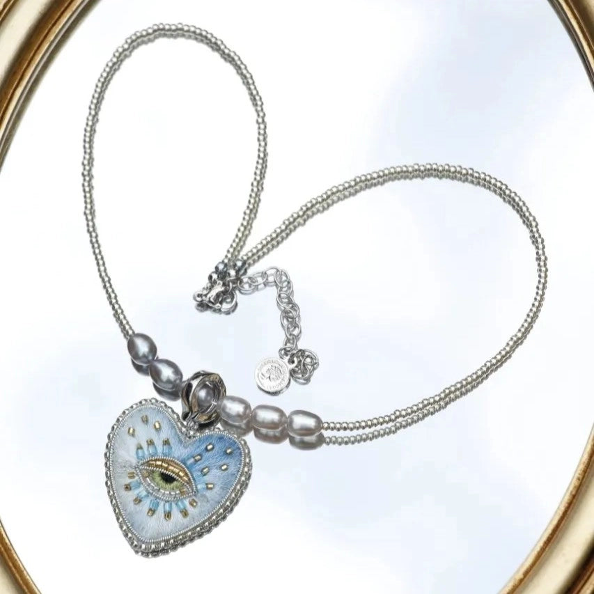 Gazeheart Embroidered Pearl Necklace