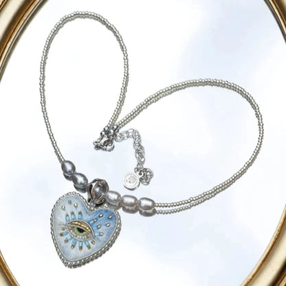 Gazeheart Embroidered Pearl Necklace