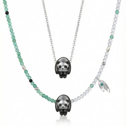 Lazy Panda Perching - Necklace