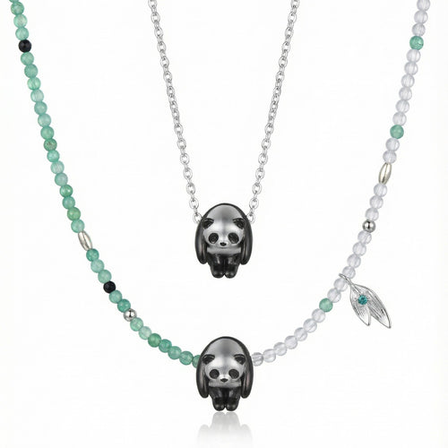 Lazy Panda Perching - Necklace