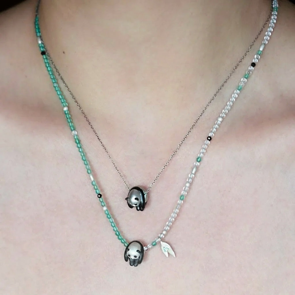 Lazy Panda Perching - Necklace