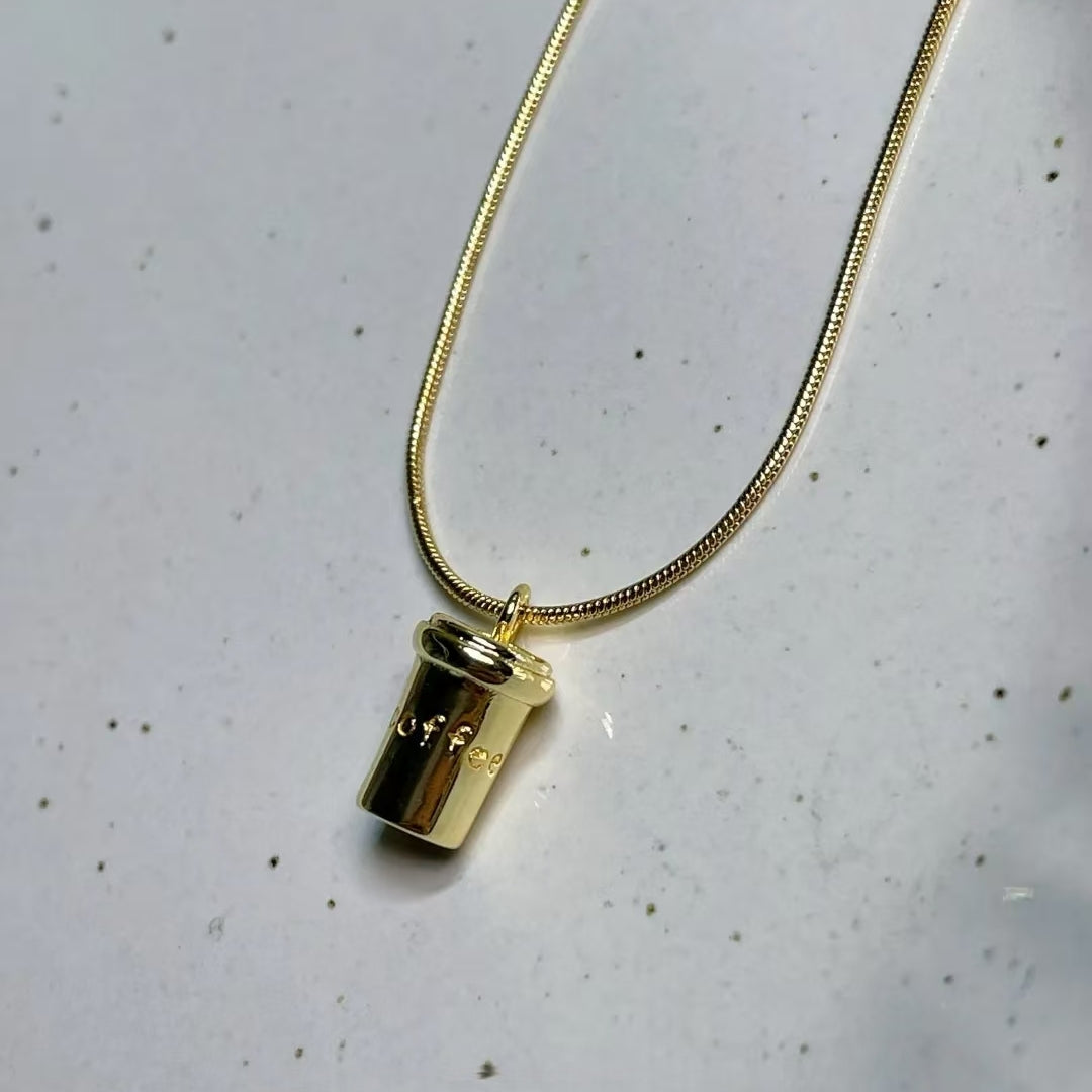 DailyBrew Charm Necklace - Plated Metal Edition