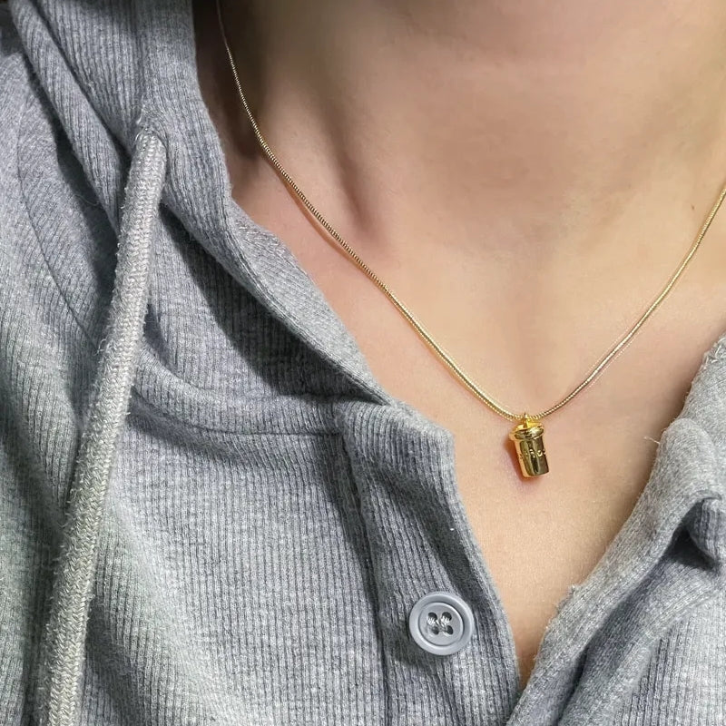 DailyBrew Charm Necklace - Plated Metal Edition