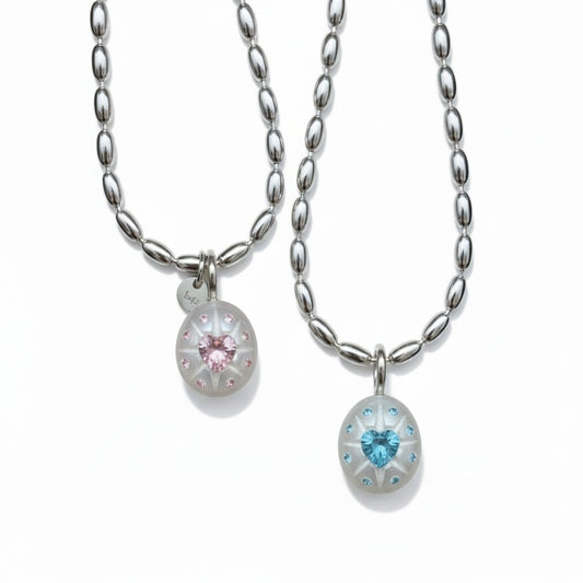 HeartGlow Pearl Pendant Necklace