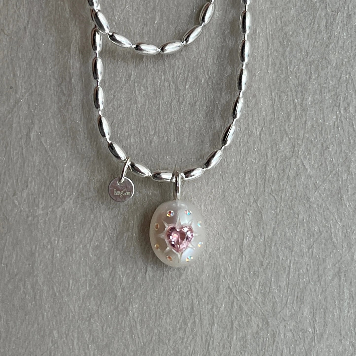 HeartGlow Pearl Pendant Necklace