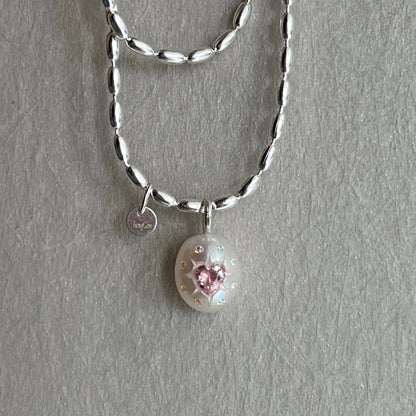 HeartGlow Pearl Pendant Necklace