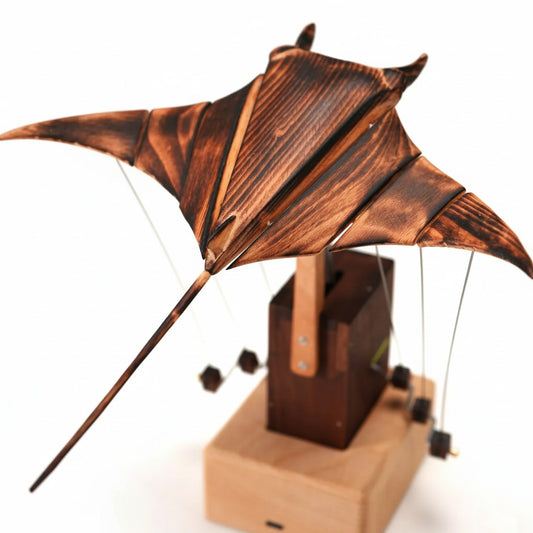 Wooden Manta Ray Automaton