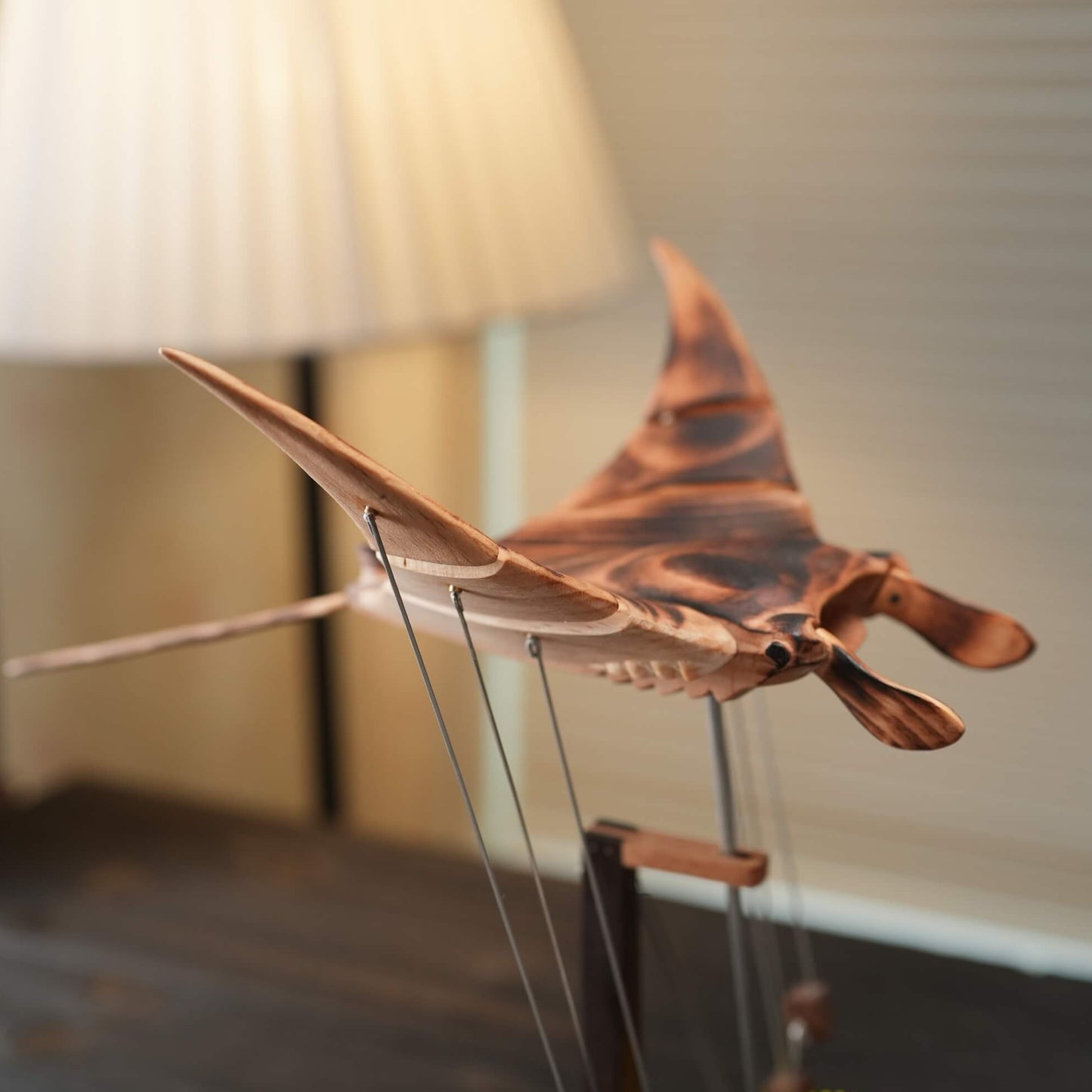 Wooden Manta Ray Automaton