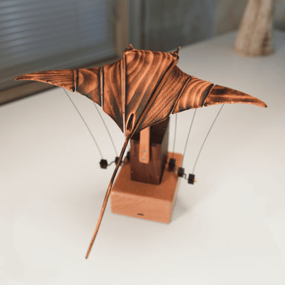 Wooden Manta Ray Automaton