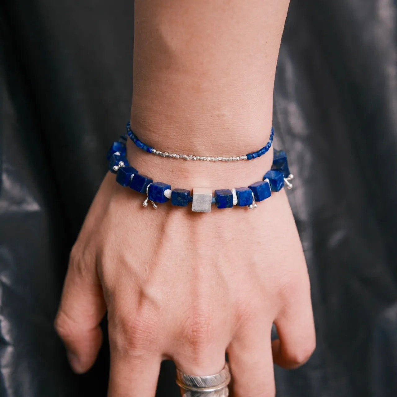 Stonebound Lapis DNA Bracelet