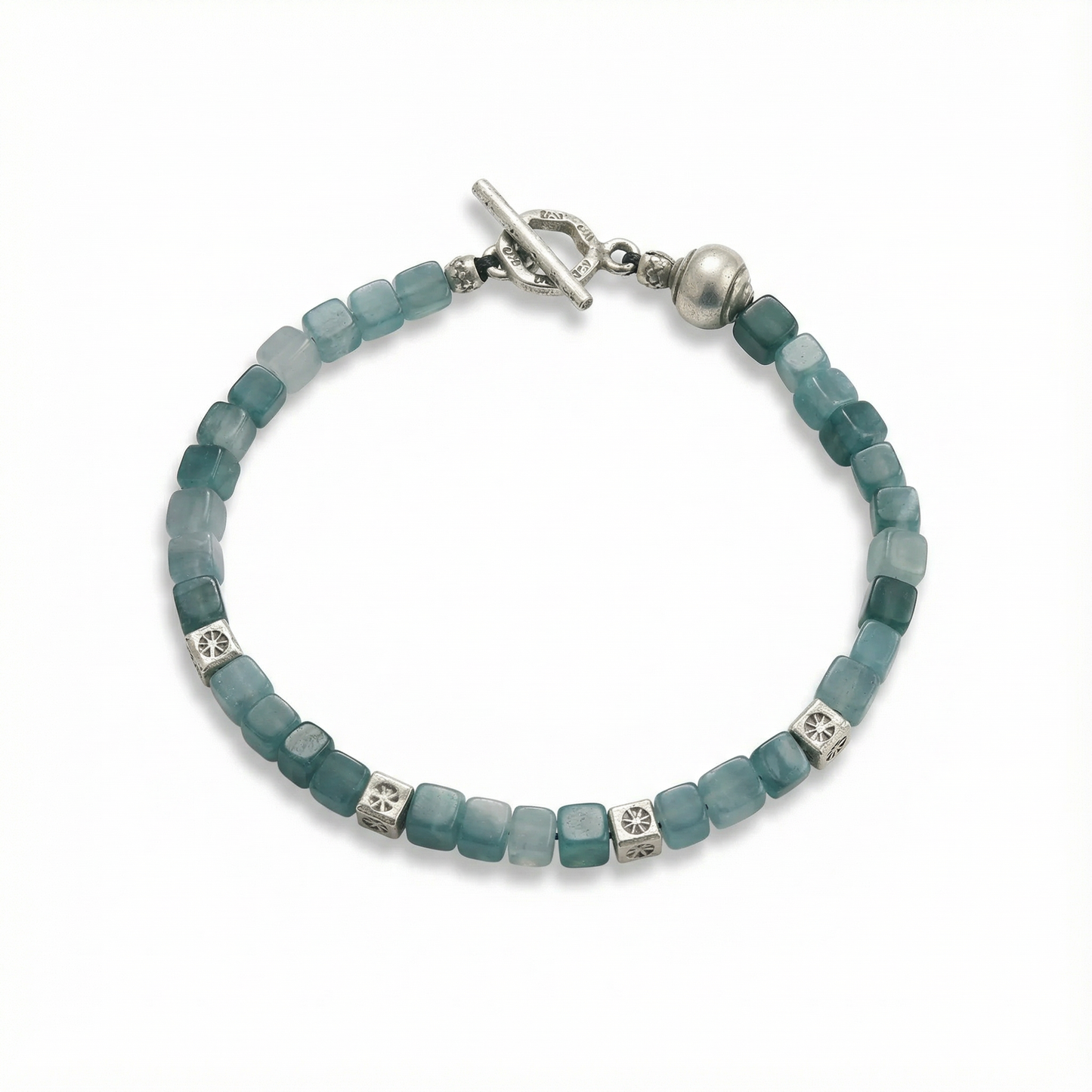 Stonebound Guatemalan Blue Water Jade Bracelet