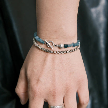 Stonebound Guatemalan Blue Water Jade Bracelet