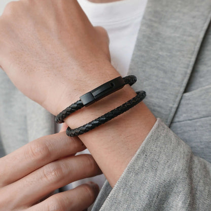 QuietEdge Leather Bracelet