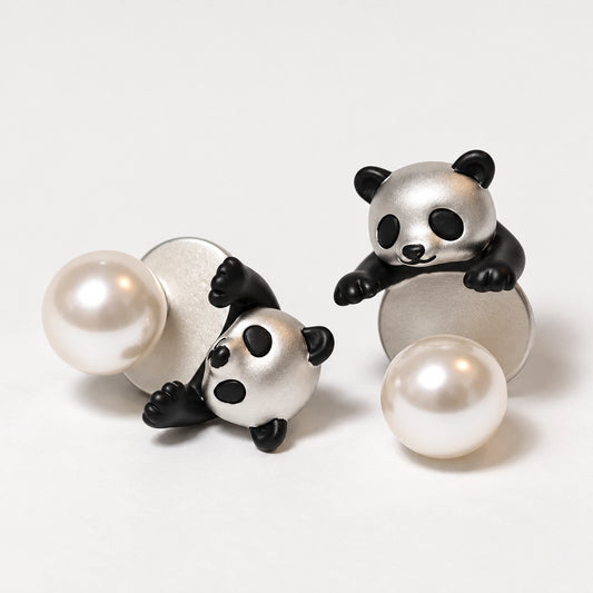 Lazy Panda Huging - Earring