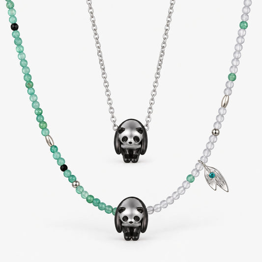 Lazy Panda Perching - Necklace