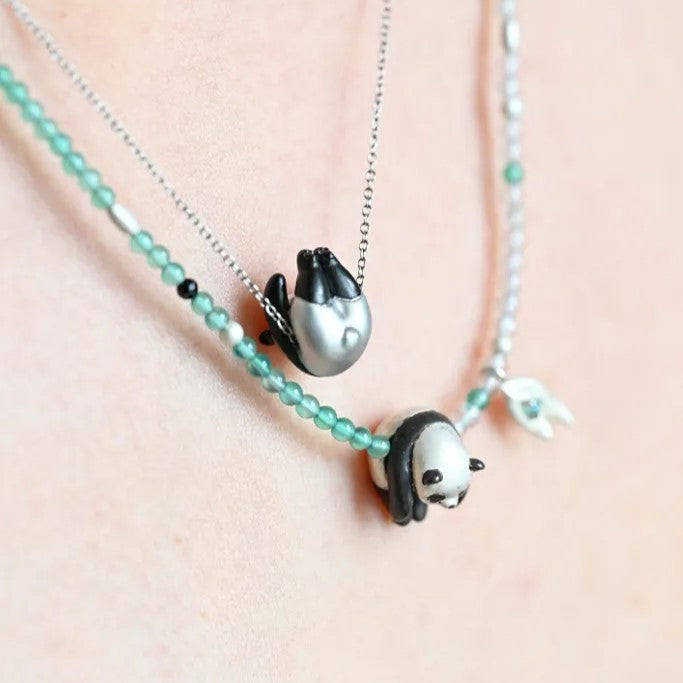 Lazy Panda Perching - Necklace