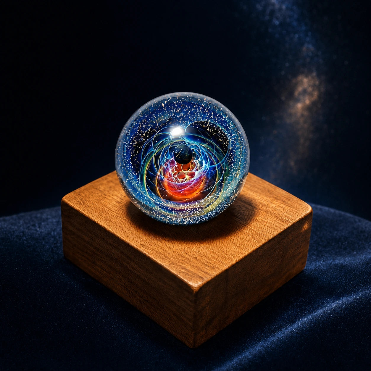 CosmoWhirl Orb — A Tiny Universe Made by Flame