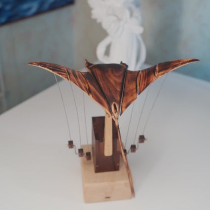 Wooden Manta Ray Automaton