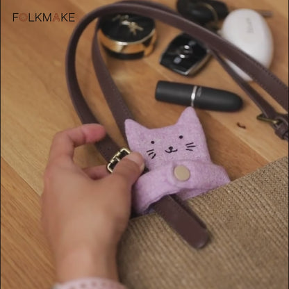 StitchNest Hugging Cat Pouch