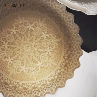 LaceQuiet White Porcelain Tableware Collection